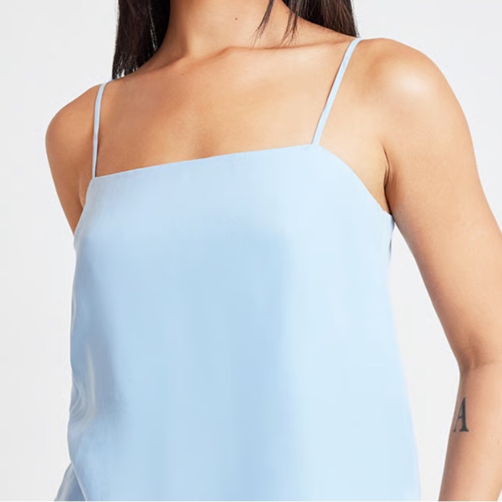 Topshop Blue Crop Camisole
